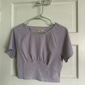 Madewell shirred crewneck crop top